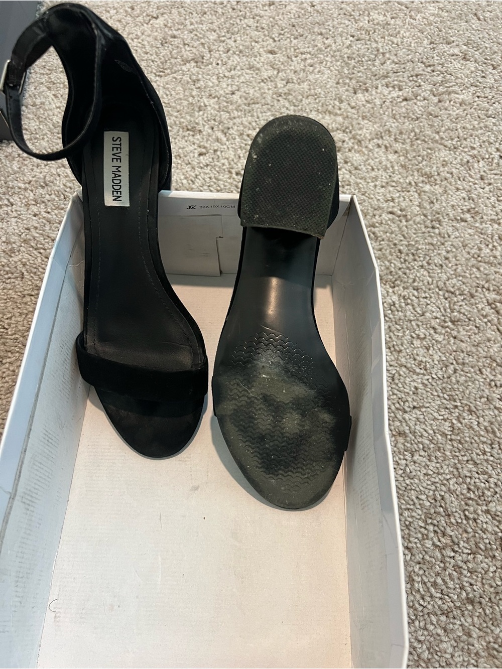 Steve Madden Irenee Women's Black Ankle-Strap Sandals - Picture 7 of 8